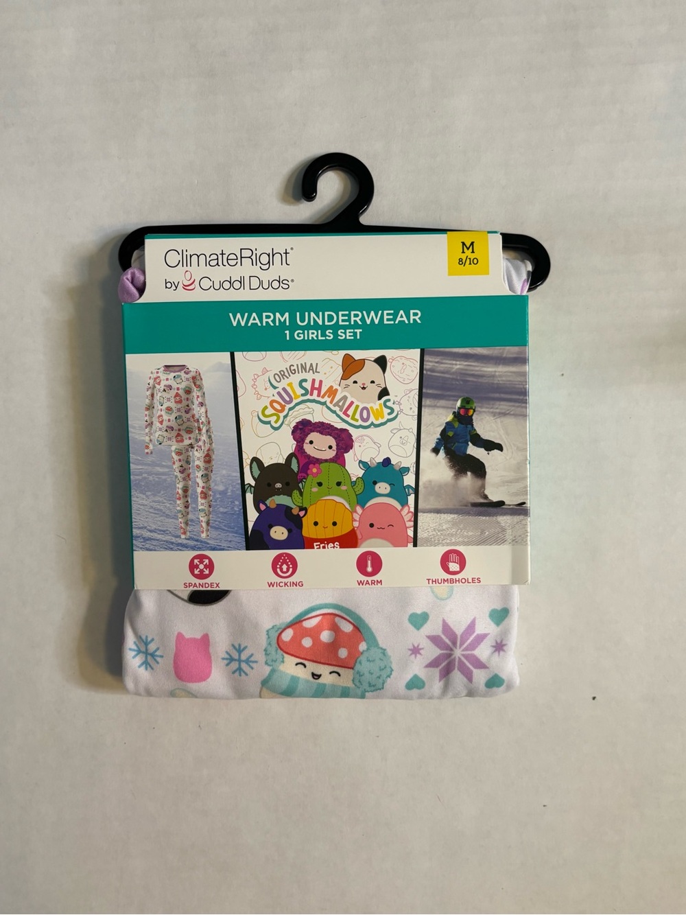 Cuddl Duds Girls Warm Underwear Set base layers squishmallows